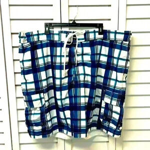 Merona 9” Plaid Swim Shorts Size XXL